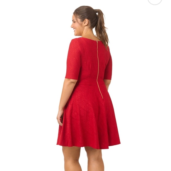 Red fit&flare dress sz 18w - Picture 3 of 4